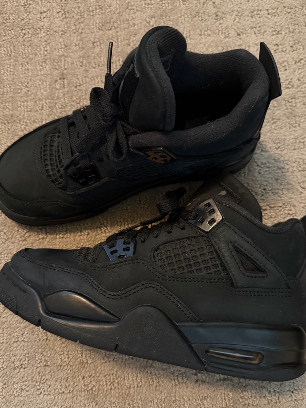 Youth Air Jordan 4 Retro Black Cats